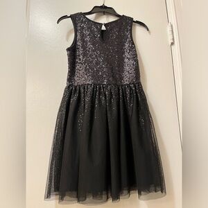 Gap kid size Medium black glittery sequined dress. Like new. Excellent condition